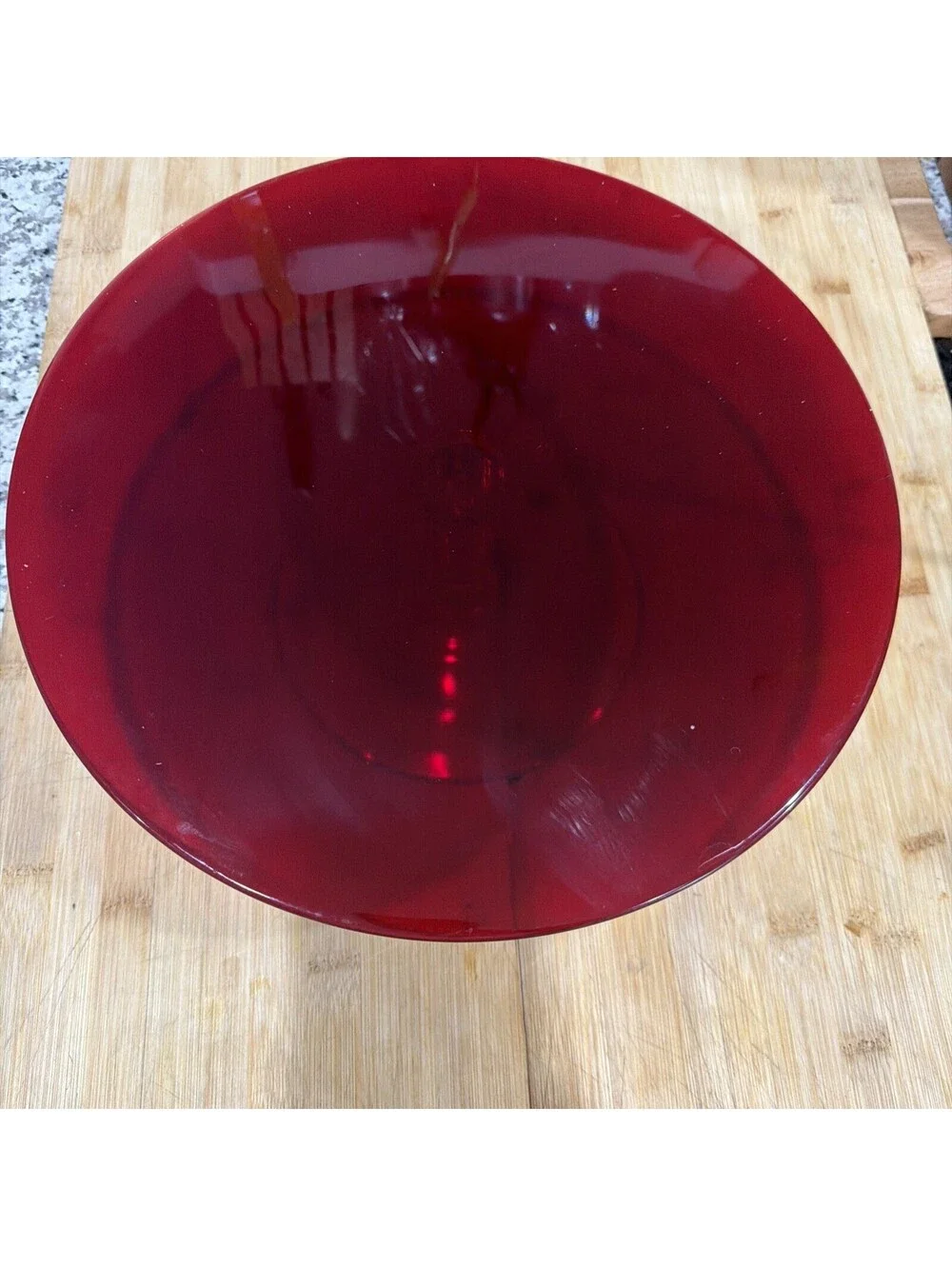 IKEA AKTAD 13” Ruby Glass Pedestal Cake Stand Designed By Maria Vinka *